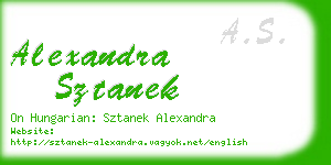 alexandra sztanek business card